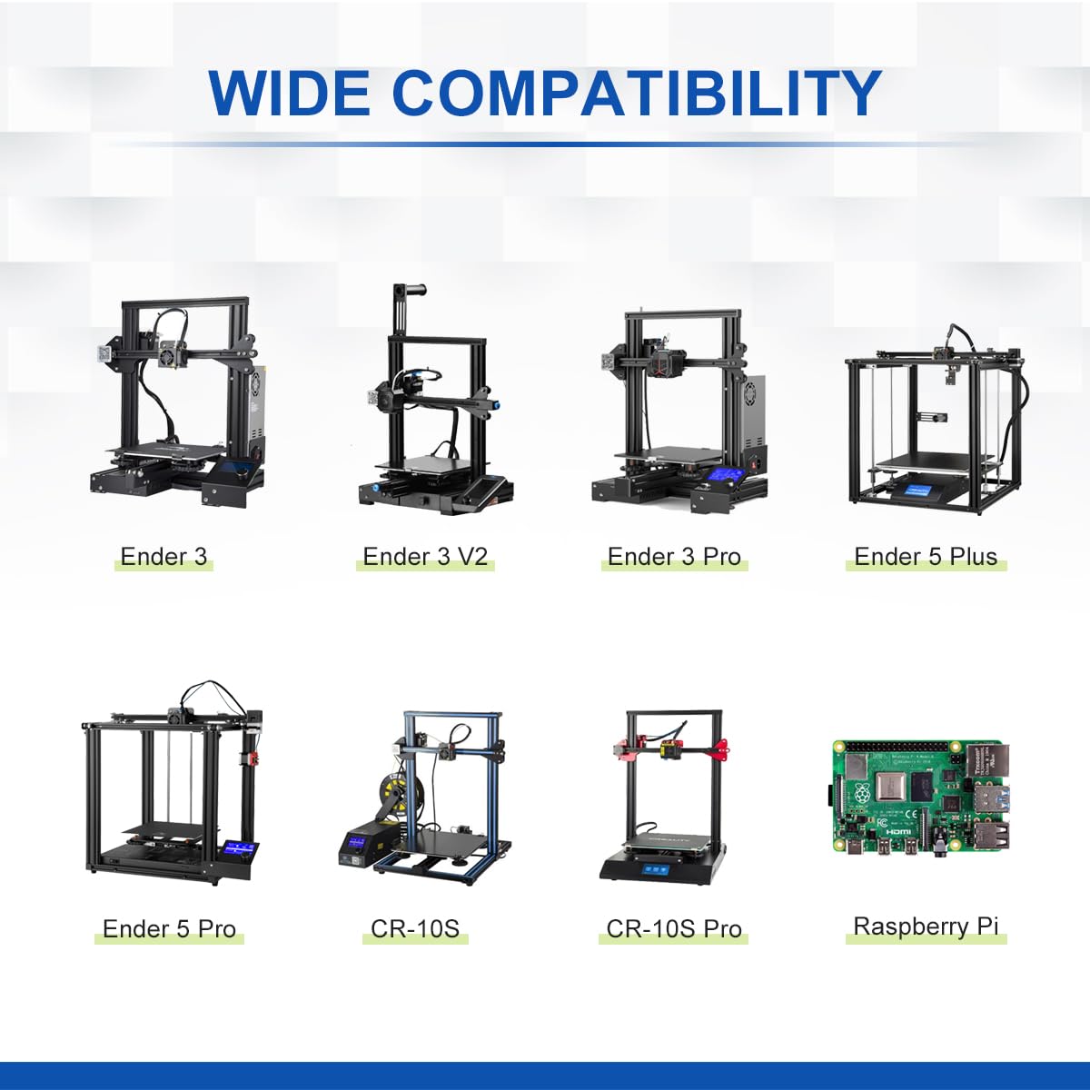 Work with Ender 3/Ender 3 Pro/Ender 3 V2//Ender 5 Plus/Ender 5 Pro/CR-10S Pro/ CR-6 SE/SanDisk microSDHC / SanDisk SDXC / Raspberry Pi / Arduino /Anet A8 3D/Anet ET5 / GPS / DVD / DVR / LED / LCD screen or Smartphone etc.
