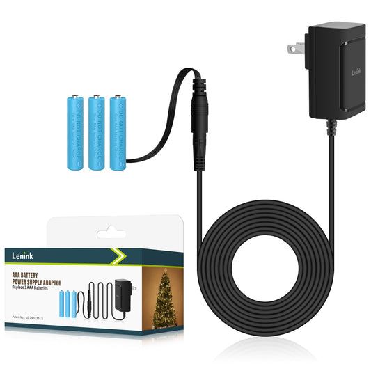 Lenink Battery Eliminator, AC Power Supply Adapter for AAA Battery, Replace 3 AAA Battery, Black