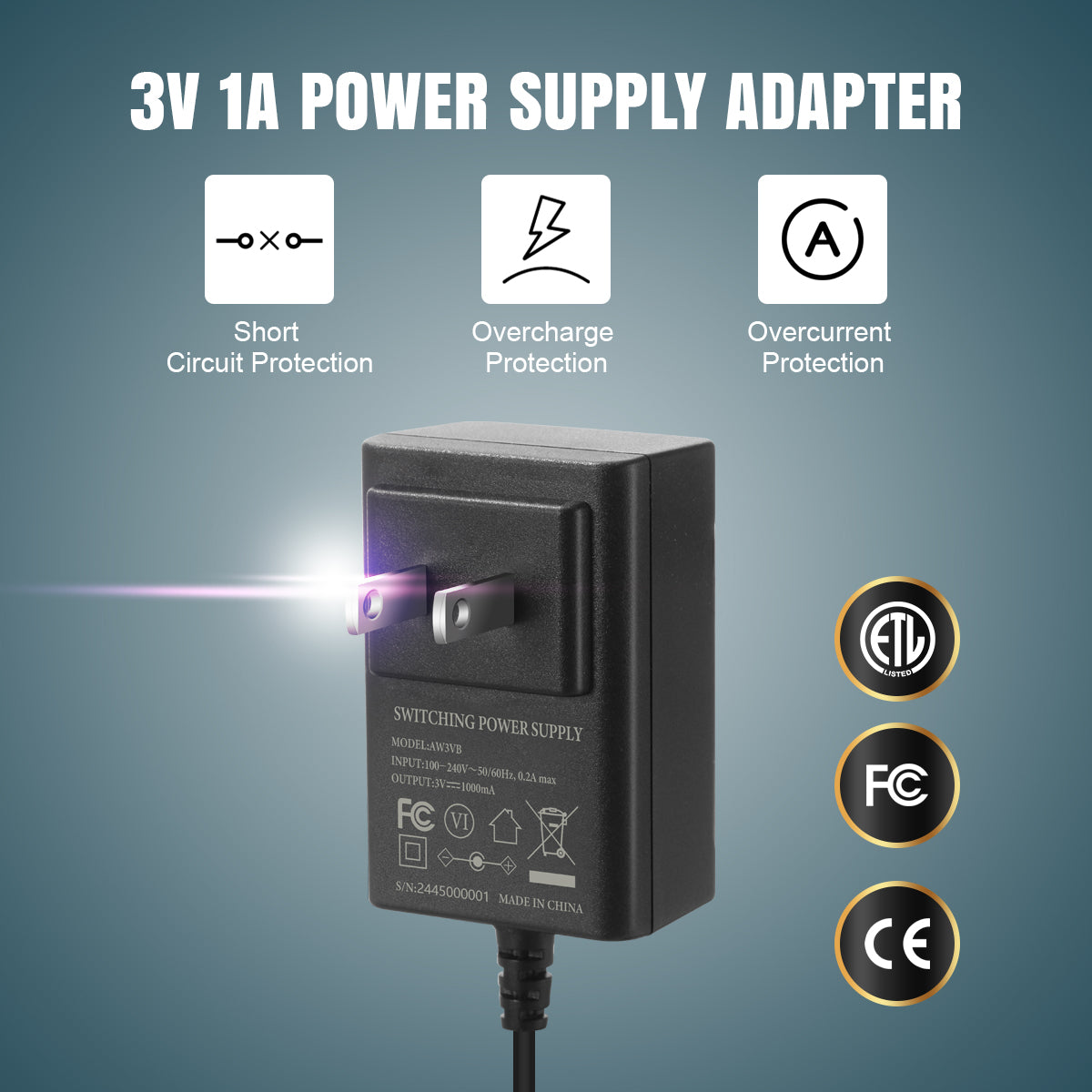 Lenink Battery Eliminator, AC Power Supply Adapter for 2 AA Batteries, Replace 2 AA Batteries (Black)