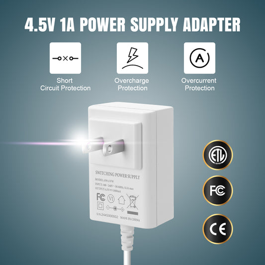 Lenink Battery Eliminator, AC Power Supply Adapter for 3 AA Battery, AA Battery Replacement Adapter for LED Light, Decorations (White)