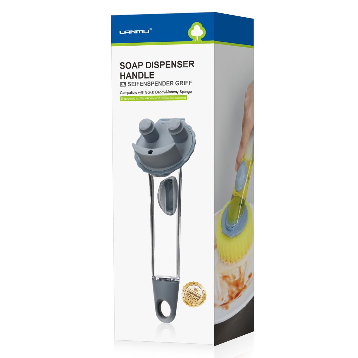 LANMU Non-Scratch Sponge Handle Dish Wand – Lanmu