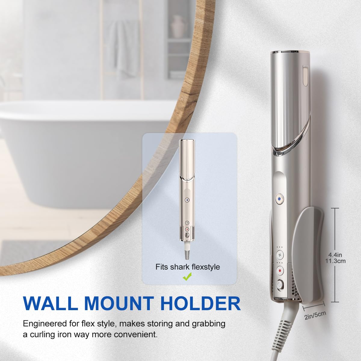 Compatible with Shark FlexStyle, Curling Iron Organizer Hair Dryer Styling Wand Storage