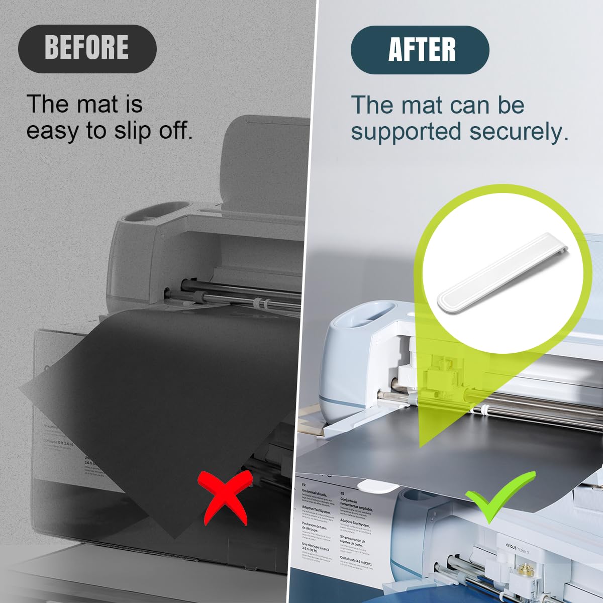 the mat can be supported securely