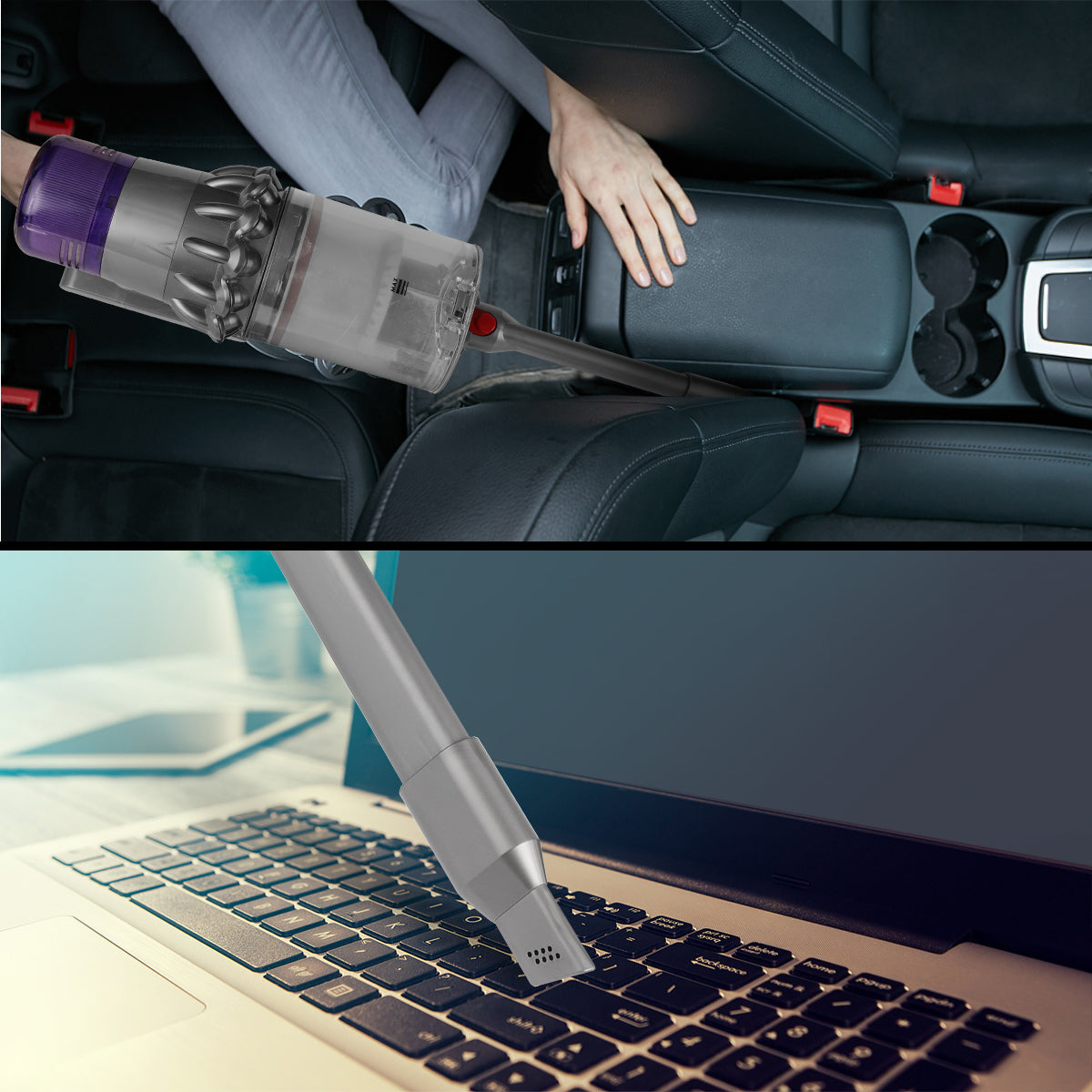 The crevice attachment is especially useful for removing dust and debris from narrow gaps between sofa cushions, baseboards, car seats, keyboards, window tracks, and the vents of appliances like radiators, air conditioners, and refrigerators.