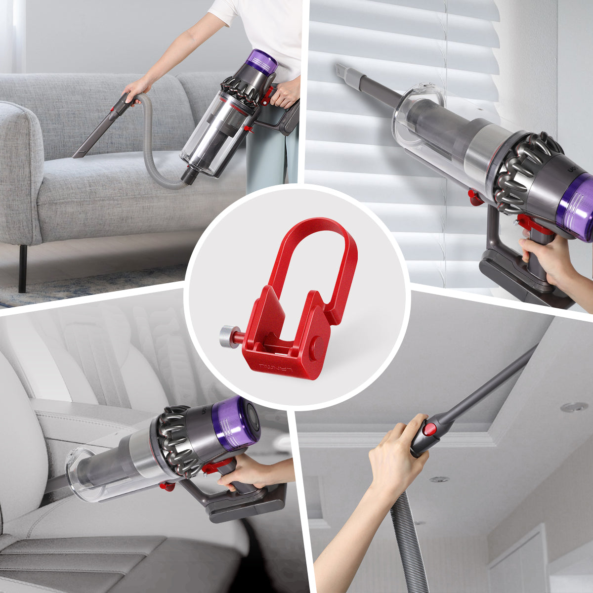 be helpful for more convenient cleaning, no more holding a heavy vacuum cleaner all the time while vacuuming. Free your finger, no more numbness, make cleaning easier.
