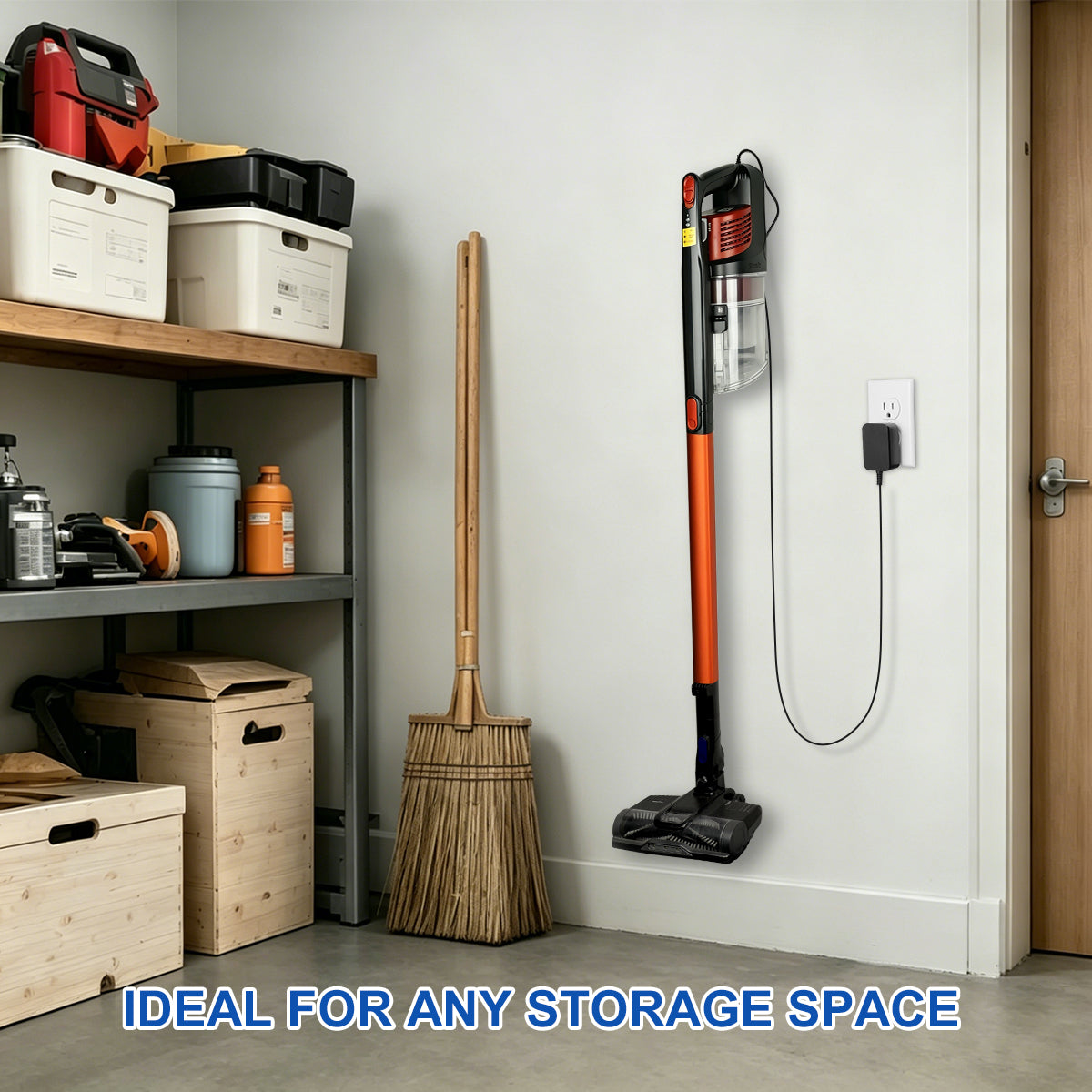 LANMU Wall Mount Holder with Cable Clip Compatible with Shark Cordless Stick Vacuum