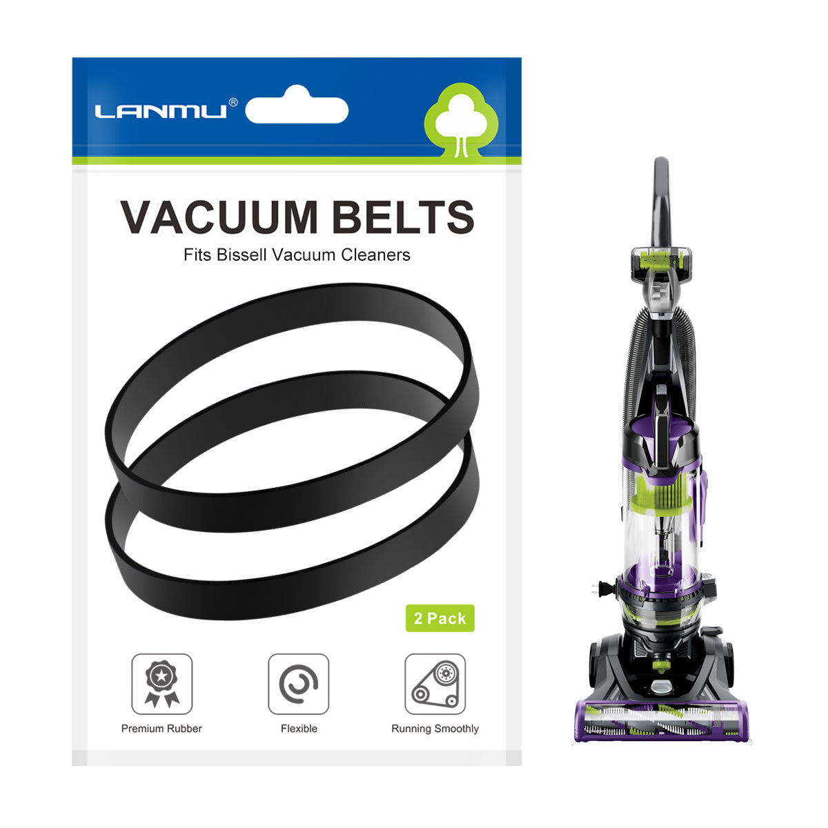 LANMU Style 7/9/10 P/N 3031120 Replacement Belts Compatible with Bissell
