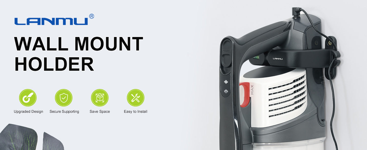LANMU Wall Mount Holder Compatible with Shark Pet Cordless Stick Vacuum